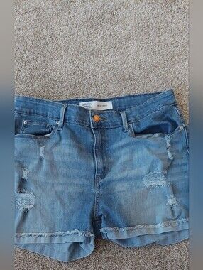 Signature by Levi Strauss Light Blue High-Rise Denim Shorts